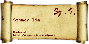 Szomor Ida névjegykártya