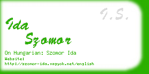 ida szomor business card